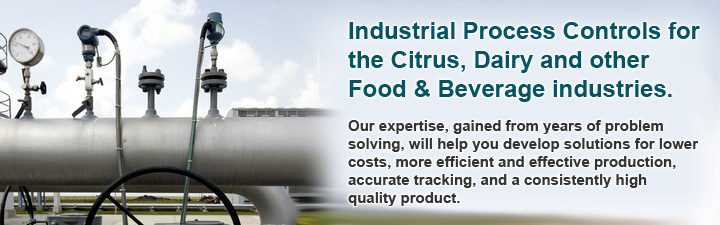 Industrial Process Controls for the Citrus, Dairy and other Food & Beverage industries.